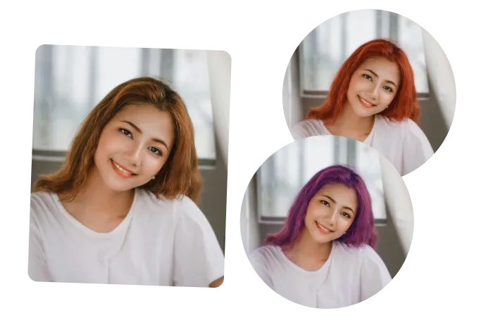 featureOur AI tool lets you quickly explore the latest hair color styles.